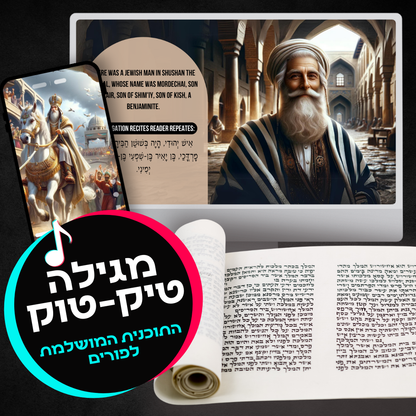 📜 מגילה טיקטוק – החוויה שתשנה את קריאת המגילה שלכם
